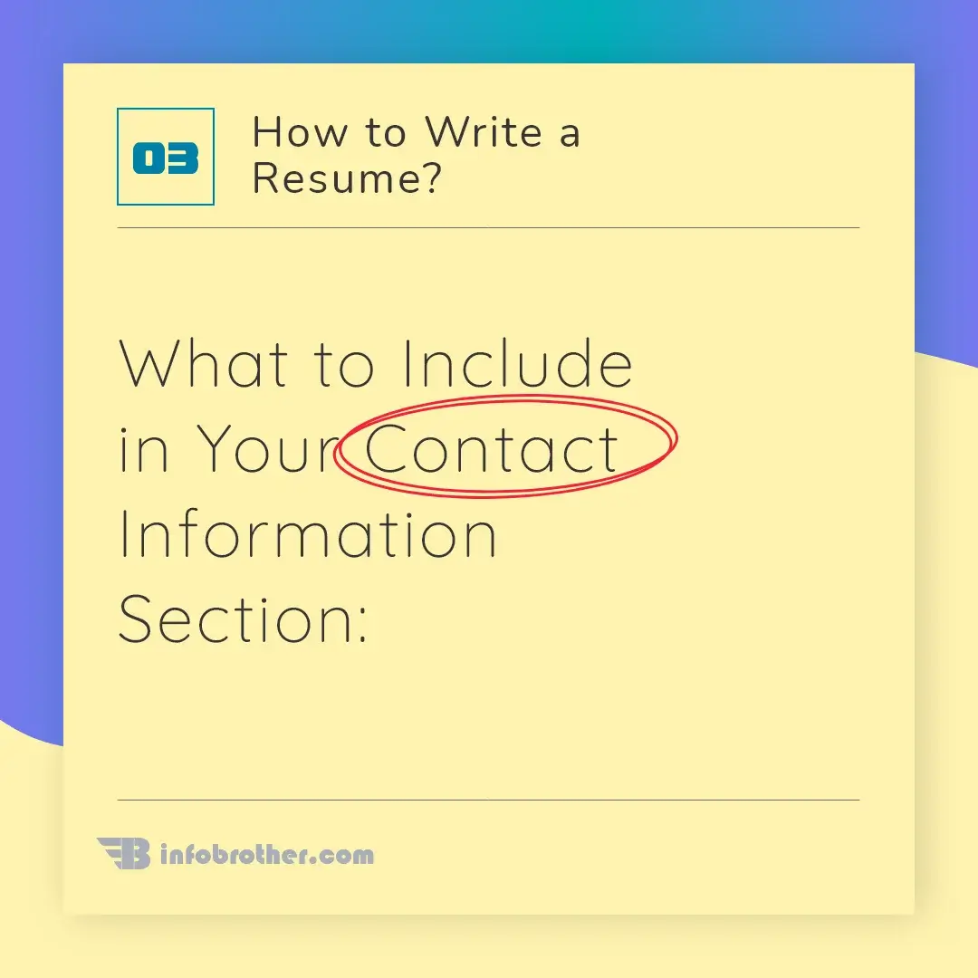 Formatting Contact Info on a Resume for Professional Presentation